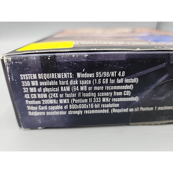 Fly2k Flight Simulator Windows 95 98 NT Big Box Brand New 3 CDs Manual & Box - Picture 13 of 14